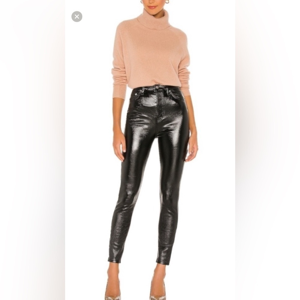 Free People Phoenix Coated Skinny Jeans black size 30 NWOT